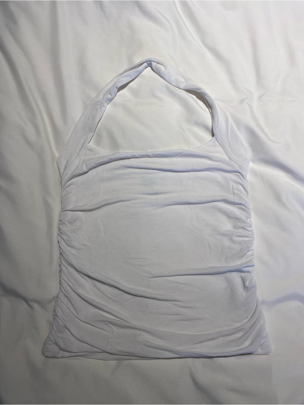 Wilfred White Halter Ruched Camisole